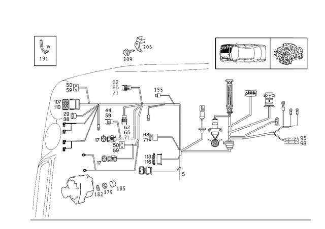 2105451540 - Electrical Equipment and Instruments: Holder for Mercedes-Benz Image image