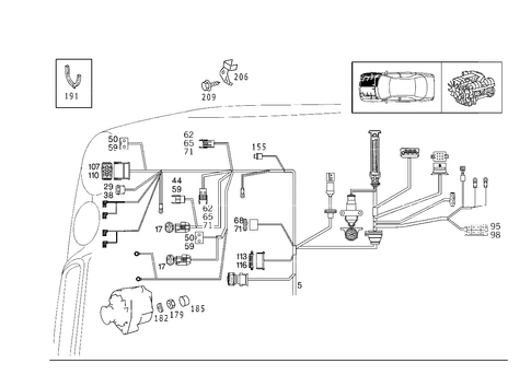 Engine Cable Harness, Body Mounted for 1998 Mercedes-Benz E430 #4