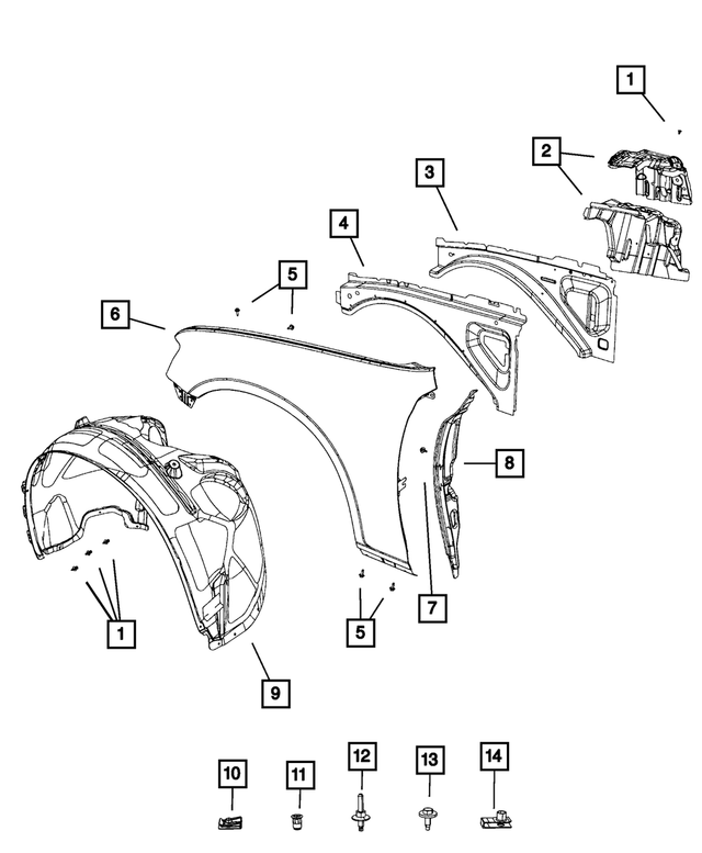 6509848AA - Body Sheet Metal Except Doors: Stud, Left for Chrysler: 300 | Dodge: Challenger, Charger Image