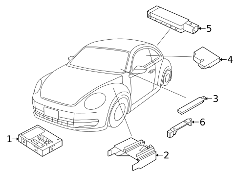 Keyless Entry Components for 2019 Volkswagen Beetle #0