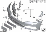 51117402816 - : Trim Cover, Bumper, Primed, Front for BMW Image