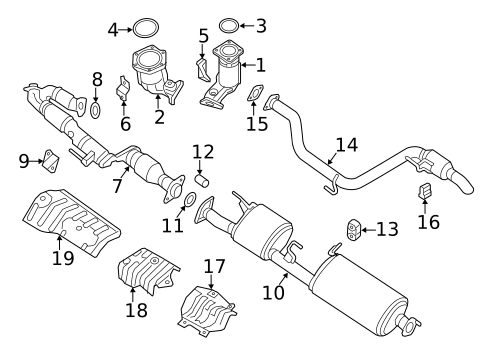 Exhaust Components for 2014 INFINITI QX60 #0