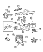 5166534AA - Air Conditioning &amp; Heater: Blower Motor Housing for Mopar Image