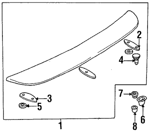 Spoiler for 1996 Dodge Avenger #0