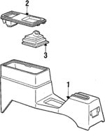 10034749 - Body: Console for Buick: Skyhawk | Chevrolet: Cavalier | Oldsmobile: Firenza | Pontiac: Sunbird Image