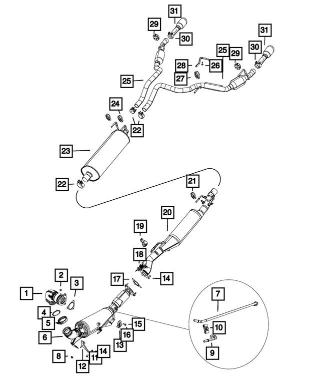 68357411AA - Exhaust: Particulate Tube Clamp for Mopar Image