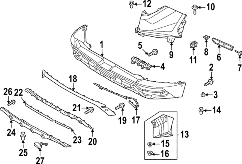 Bumper & Components - Rear for 2022 Hyundai Tucson #0
