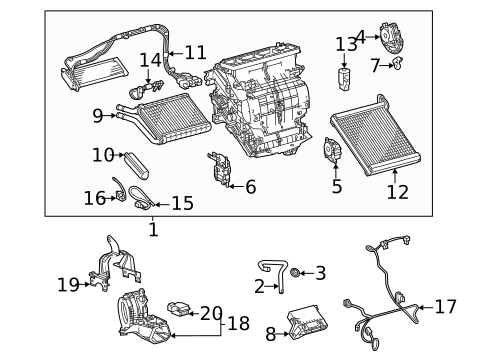 Evaporator & Heater Components for 2016 Toyota Mirai #0