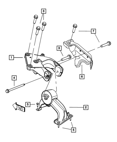 Engine Mounting for 2008 Dodge Grand Caravan #2