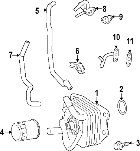 Engine Oil Cooler for 2024 Toyota Tacoma #0