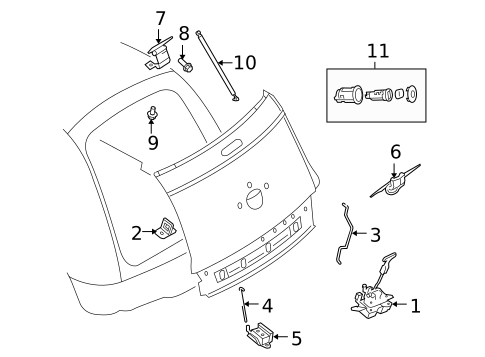 Lock & Hardware for 2005 Chrysler PT Cruiser #2
