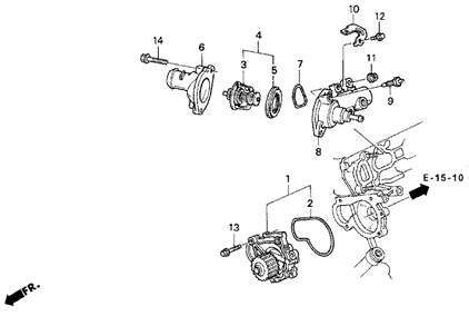 Water Pump for 1994 Acura Vigor #0