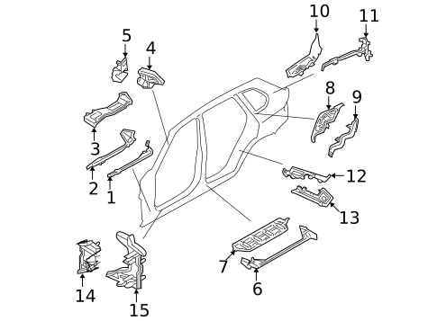Inner Components for 2011 BMW X5 #0
