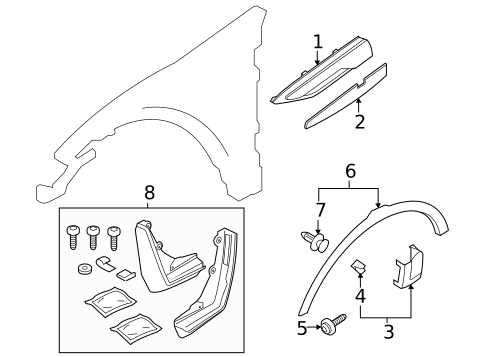 Exterior Trim - Fender for 2012 Land Rover Range Rover Evoque #0