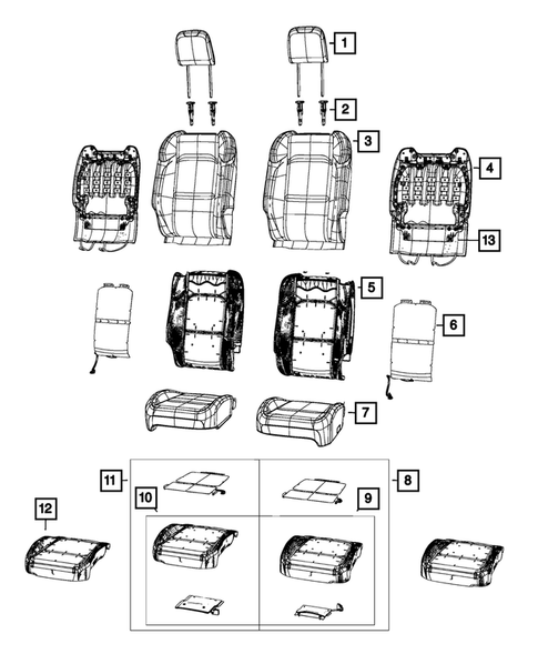 Front Seats - First Row for 2020 Jeep Wrangler #8