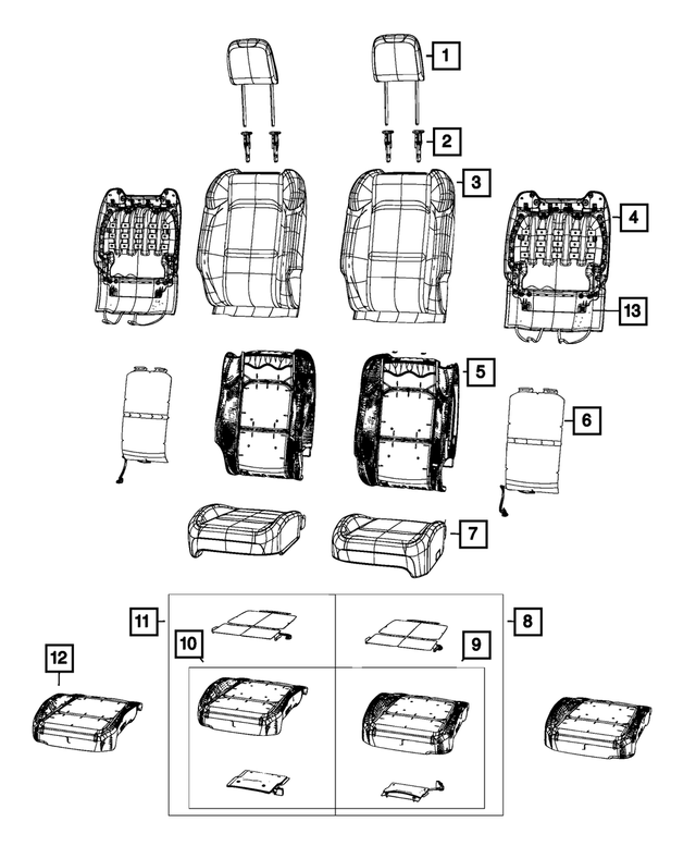 « 68617520AA – Interior Trim : Dispositif De Détection De Présence Du Conducteur Ensemble De Module pour Mopar Image »
