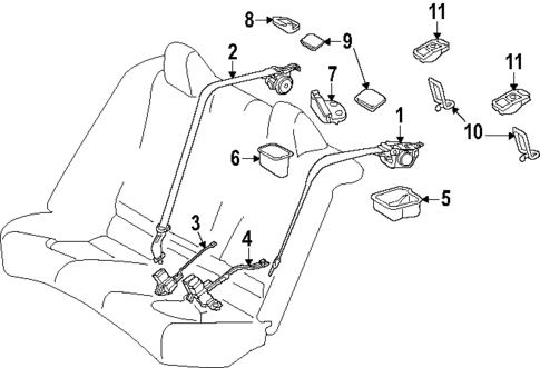 Rear Seat Belts for 2025 Toyota Camry #0