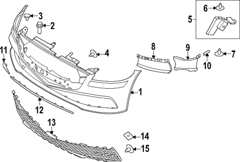 Bumper & Components - Front for 2024 Genesis G80 #0