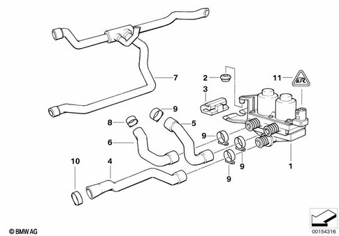 Water Pump, Valve, Hoses for 1995 BMW 318is #0