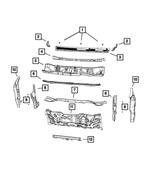 68110148AD - Body Sheet Metal Except Doors: Cowl Top Screen for Mopar Image