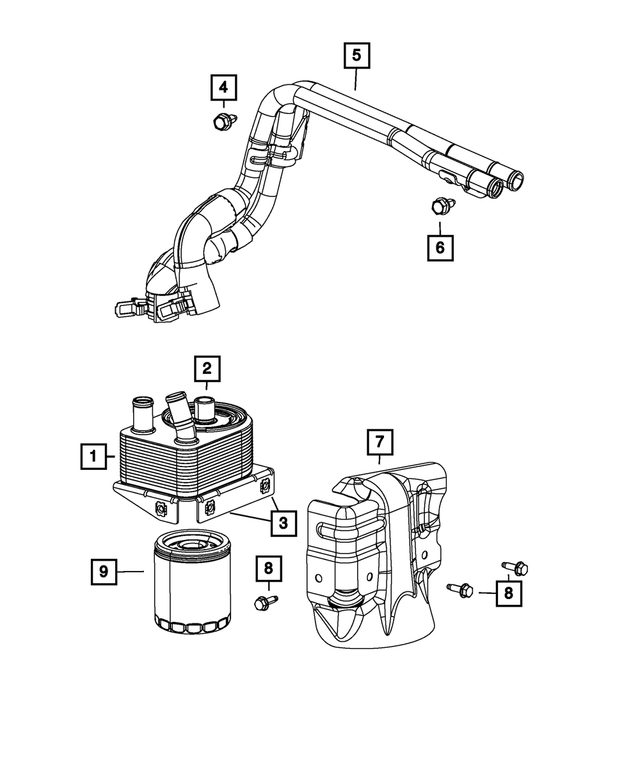 5047388AD - Engine: Oil Cooler Tube And Hose for Mopar Image