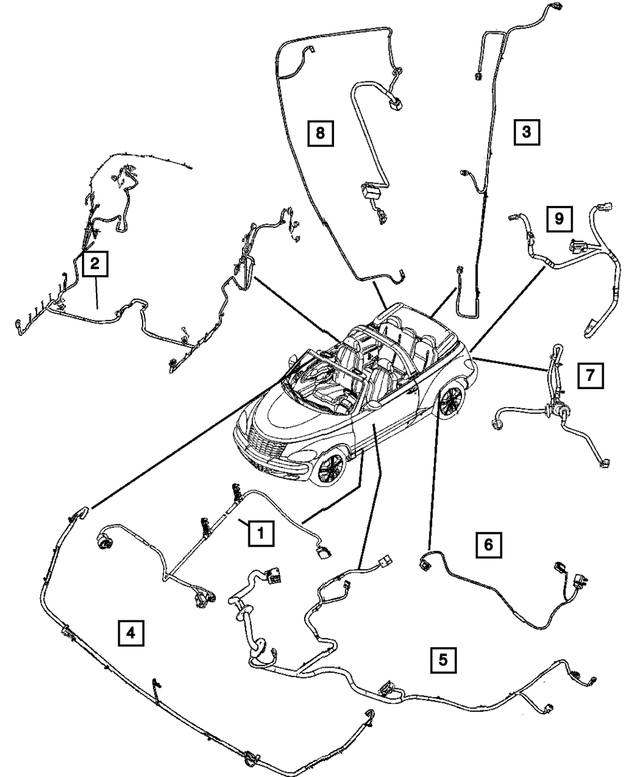 « 4795838AA – Body Sheet Metal Except Doors : Capote électrique Cablage pour Mopar Image »