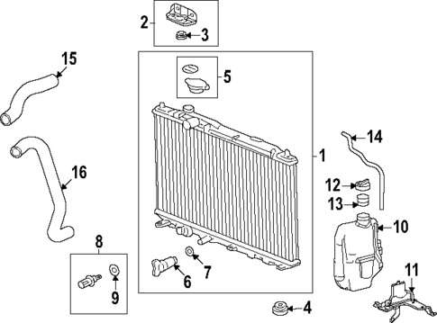 Radiator & Components for 2025 Honda Civic #0