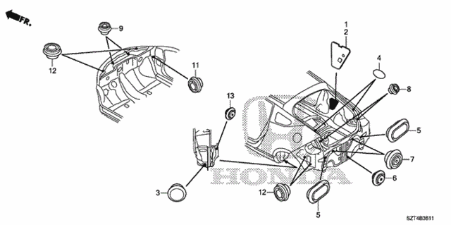 Grommet (RR.) for 2012 Honda CR-Z #0