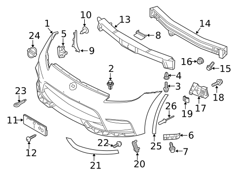 Bumper & Components - Front for 2015 Nissan 370Z #0
