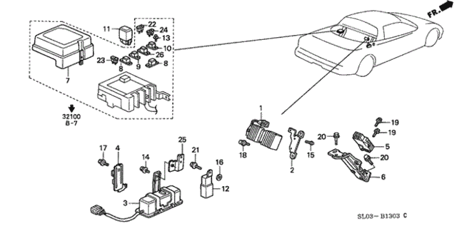 Control Unit (4) for 1991 Acura NSX #0