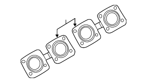 11627614095 - Exhaust: Manifold Gasket for BMW: 530i, 540i, 550i, 550i GT, 550i GT xDrive, 550i xDrive, 650i, 650i Gran Coupe, 650i xDrive, 650i xDrive Gran Coupe, 750i, 750i xDrive, 750Li, 750Li xDrive, 760Li, Alpina B6 xDrive Gran Coupe, Alpina B7, Alpina B7 xDrive, Alpina B7L, Alpina B7L xDrive, M550i xDrive, X5, X6 Image