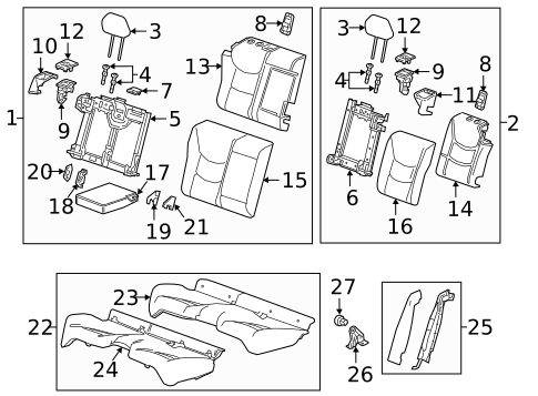 Rear Seat Components for 2019 Chevrolet Volt #0