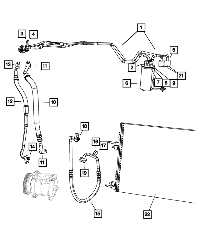 « 6036623AA – Air Conditioners and Heaters : Chapeau Fileté Vis, Détendeur/évaporateur pour Mopar Image »