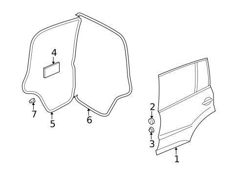 Door & Components for 2015 Volkswagen Tiguan #1