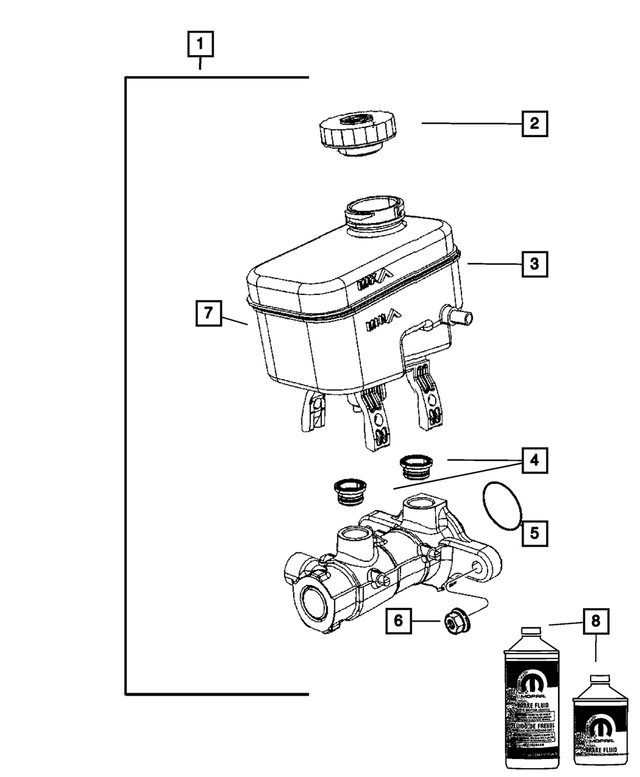 5191826AA - Brakes: Master Cylinder To Booster Seal, Mounting for Mopar Image
