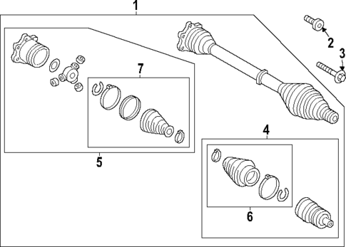 Drive Axles for 2024 Audi Q8 e-tron #0