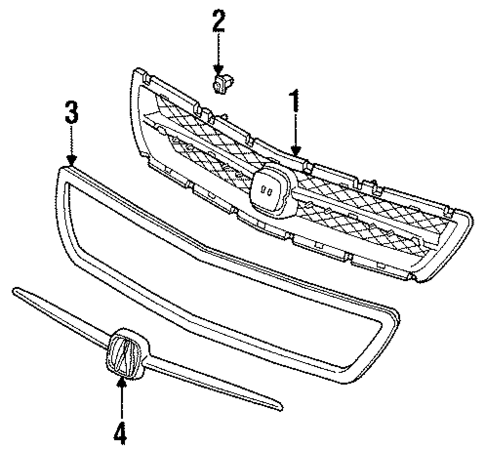 Grille & Components for 1997 Acura CL #0