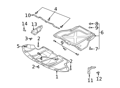 Splash Shields for 2005 Audi S4 #0