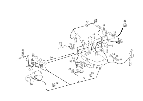 Tail Lamp Cable Harness and Fuel Pump Cable for 1993 Mercedes-Benz 300TE #1