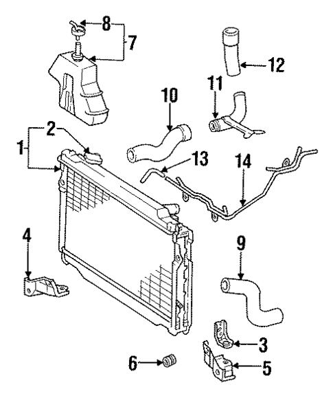 Radiator & Components for 1994 Toyota Land Cruiser #0