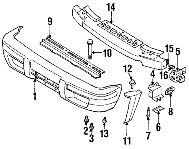 8980169820 - : Bumper Cover Bolt for Acura Image