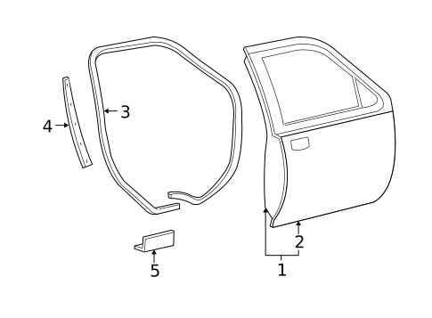 Door & Components for 2001 Ford Explorer Sport Trac #0
