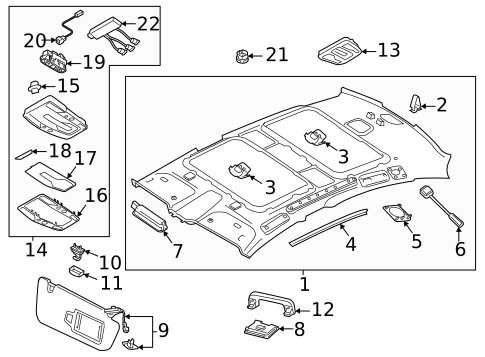 Interior Trim - Roof for 2025 Audi A8 Quattro #0