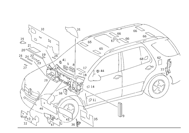 19881581 - Panelling: Snap Fastener for Mercedes-Benz Image