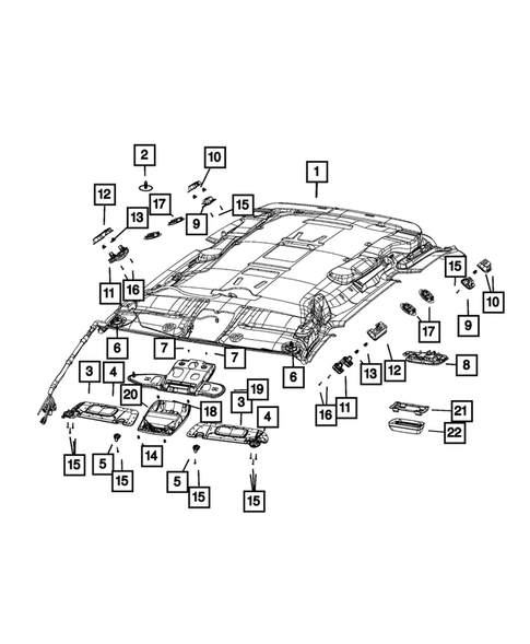 Headliners-Visors-Assist Straps for 2019 Dodge Grand Caravan #0