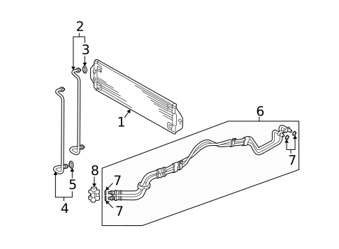 Trans Oil Cooler for 2007 Volkswagen Touareg #0