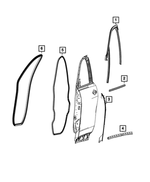 68607076AA - : Front Door Weatherstrip, Right for Mopar Image