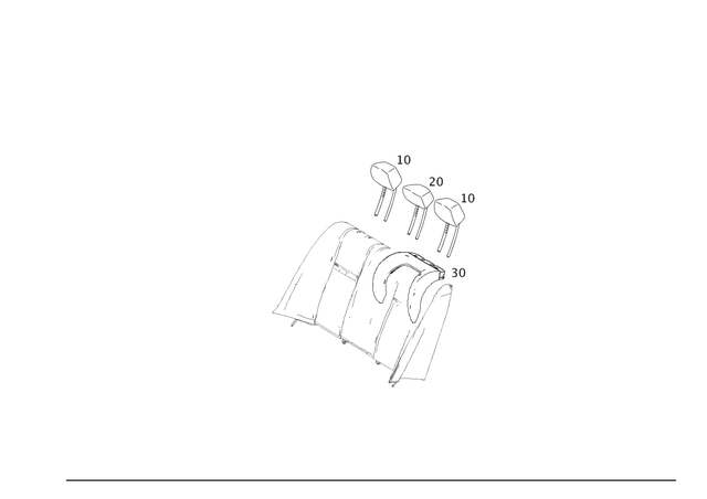 2129704050 - Rear Seat: Head Restraint for Mercedes-Benz: E250, E350, E400, E550, E63 AMG Image image