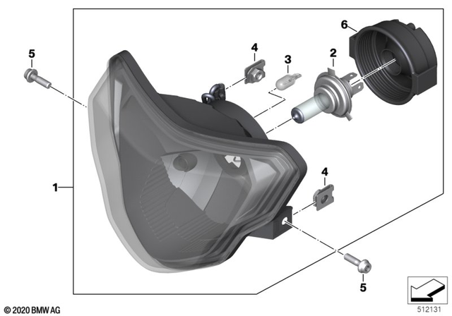 63128546522 - : Headlight for BMW-Motorrad Image