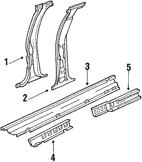 Center Pillar & Rocker for 1986 Buick Electra #0